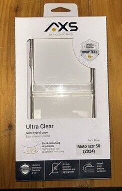 AXESSORIZE Ultra Clear, Slim Hybrid Case For Motorola Moto RAZR 50 2024￼￼